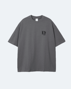 Gray Moon Tide T-Shirt with a logo on a white background
