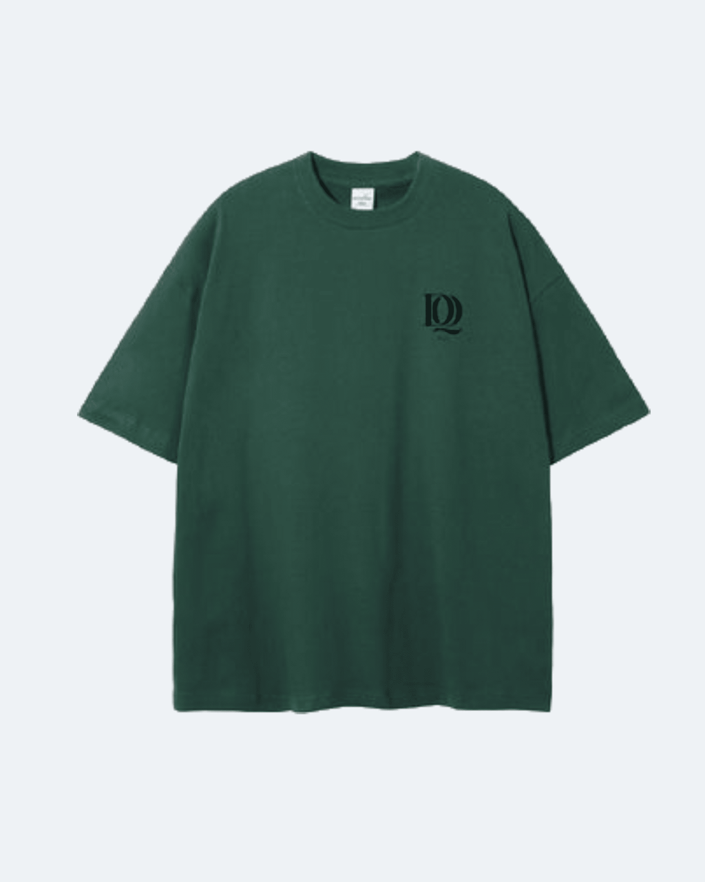 Green Moon Tide T-Shirt  with a logo on a light gray background