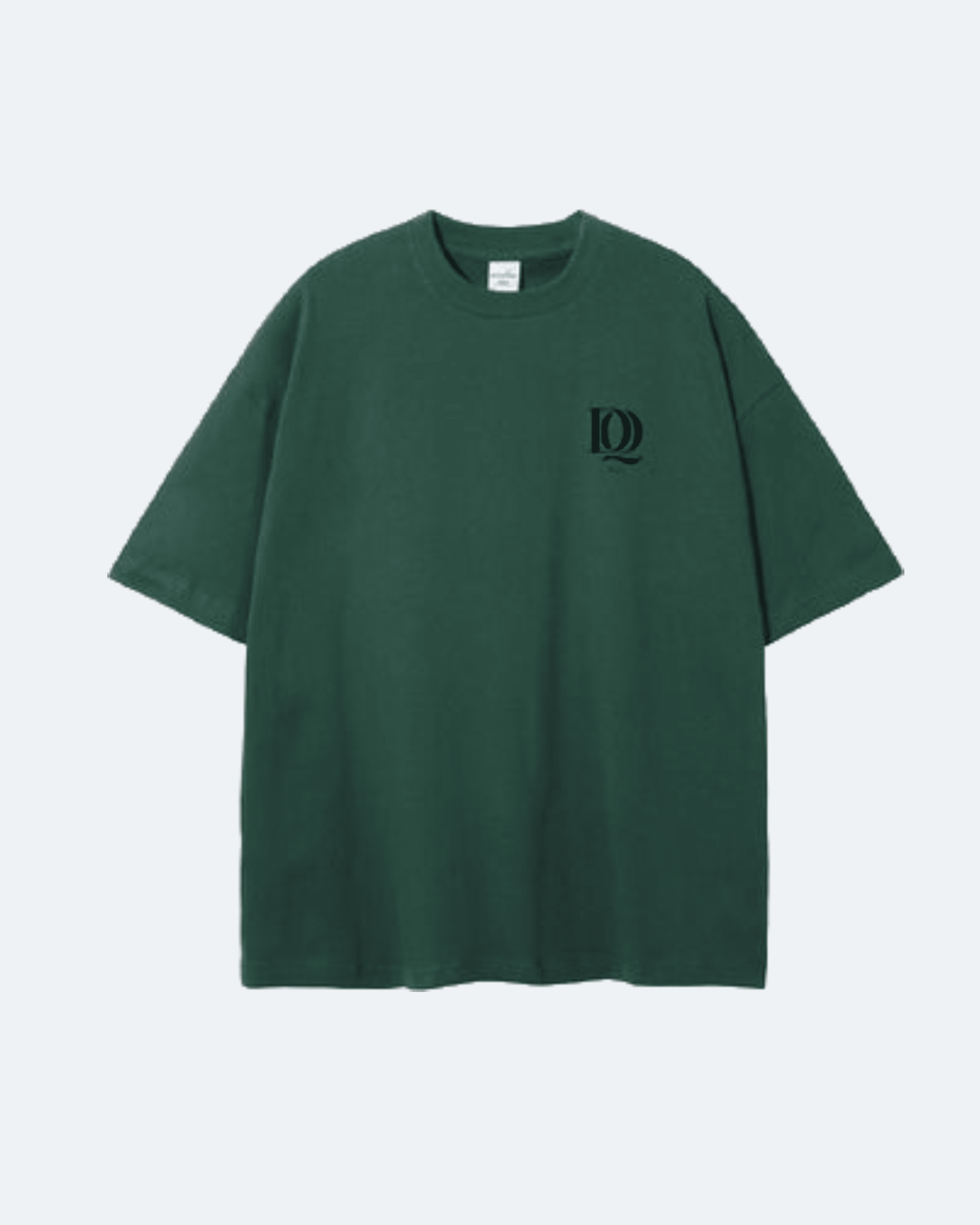Green Moon Tide T-Shirt  with a logo on a light gray background