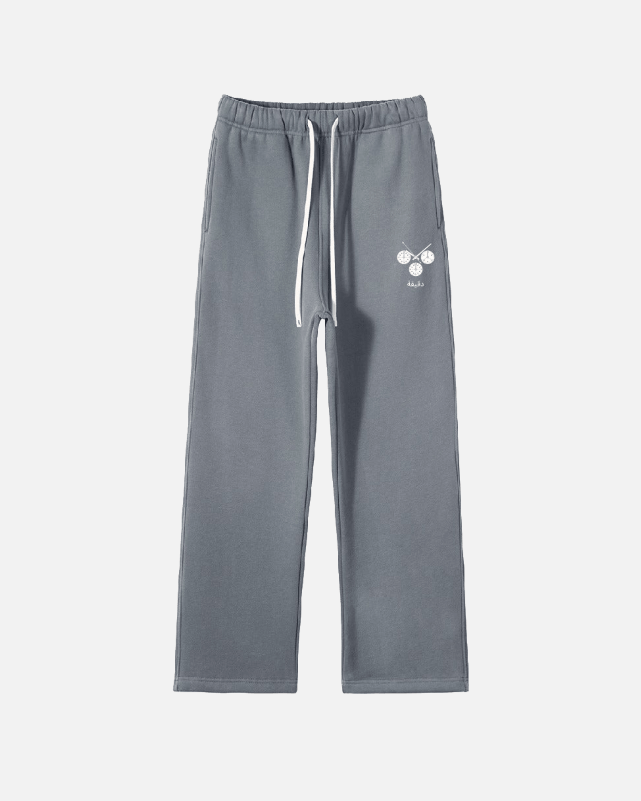 Gray Newman Era Sweatpants  with a logo on a white background