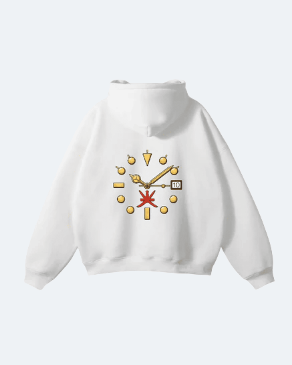 White Oman Edition Hoodie with a unique design on a white background