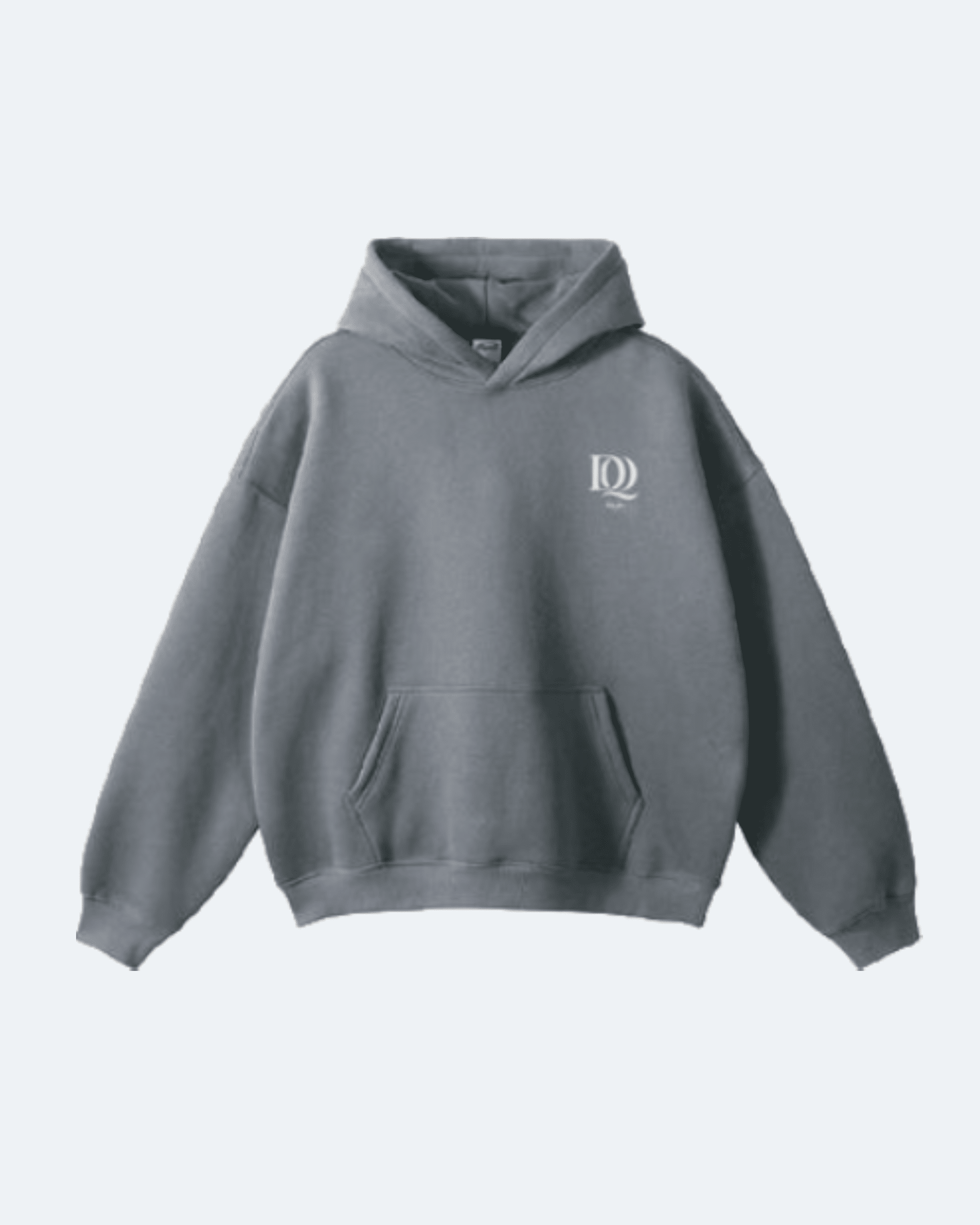 Gray Oman Edition Hoodie with a logo on a light gray background