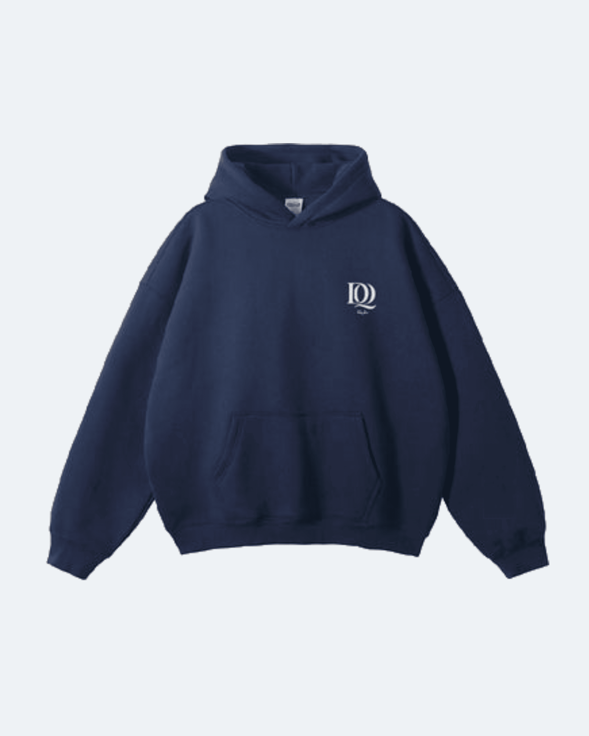 Navy Oman Edition Hoodie hoodie with a logo on a light gray background