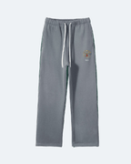 Gray Oman Edition Sweatpants with a logo on a white background