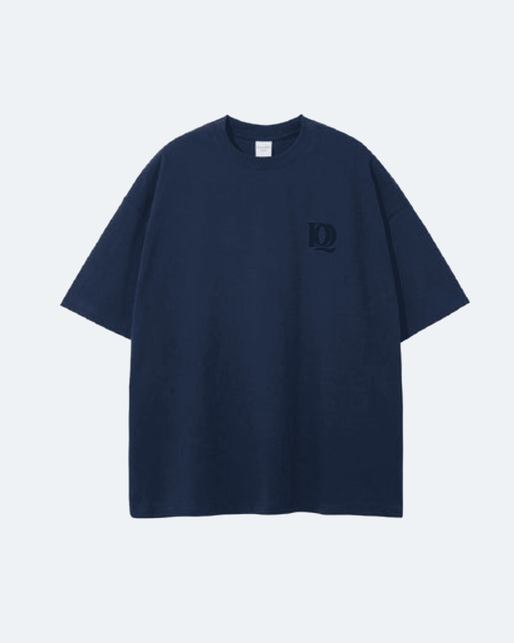 Navy blue Oman Edition T-Shirt with a small logo on a light gray background
