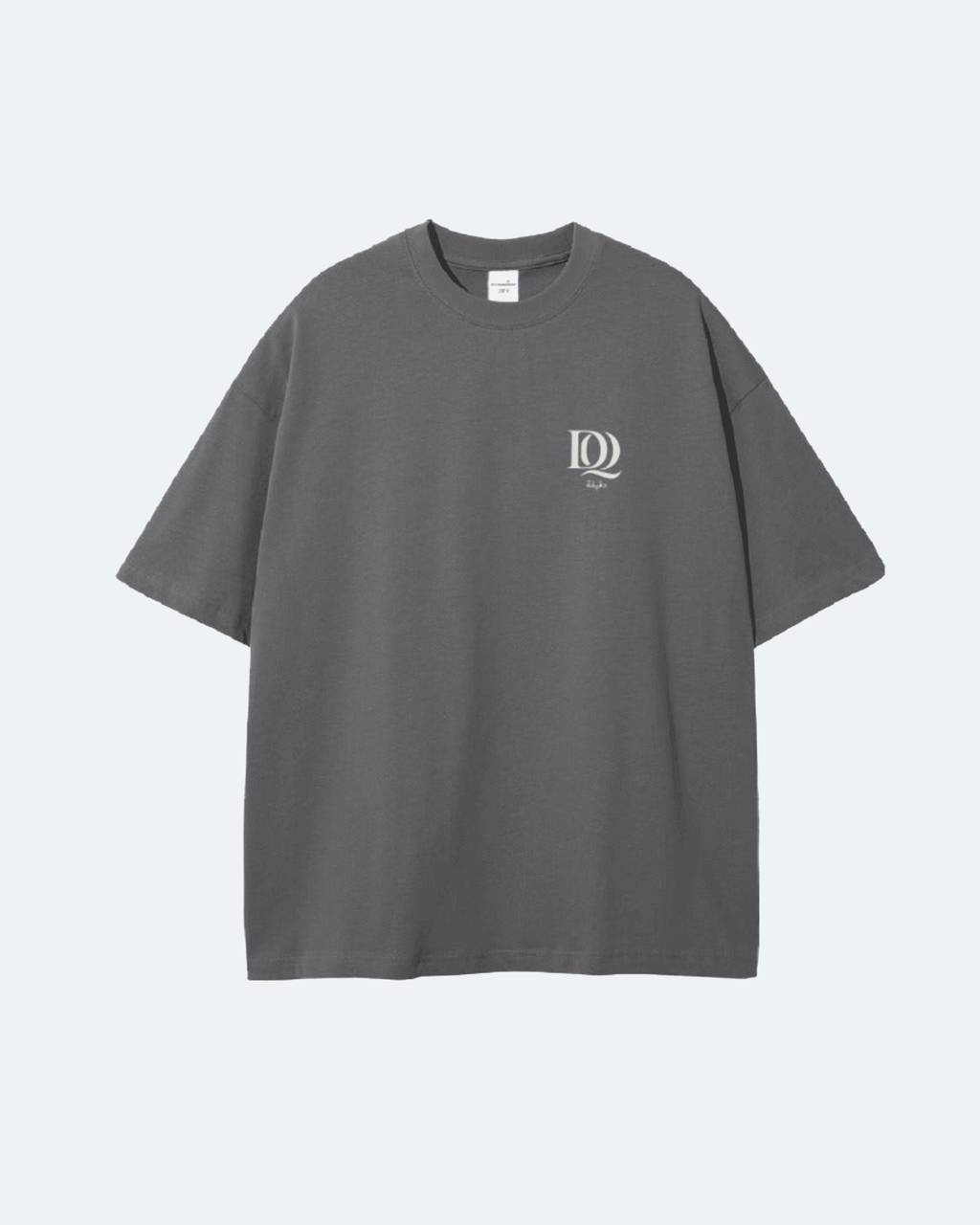 Gray Royal Time T-Shirt with a logo on a light gray background
