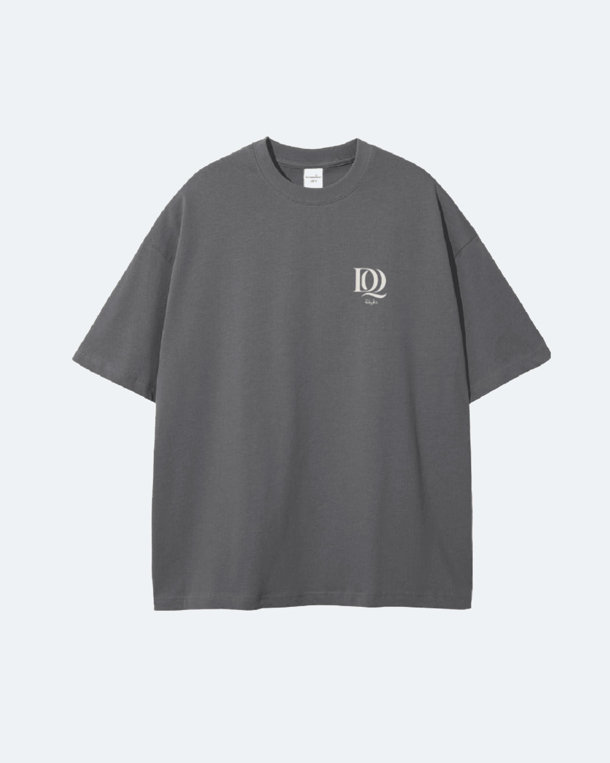 Gray Royal Time T-Shirt with a logo on a light gray background