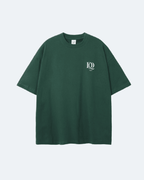 Green Royal Time T-Shirt with a logo on a light gray background