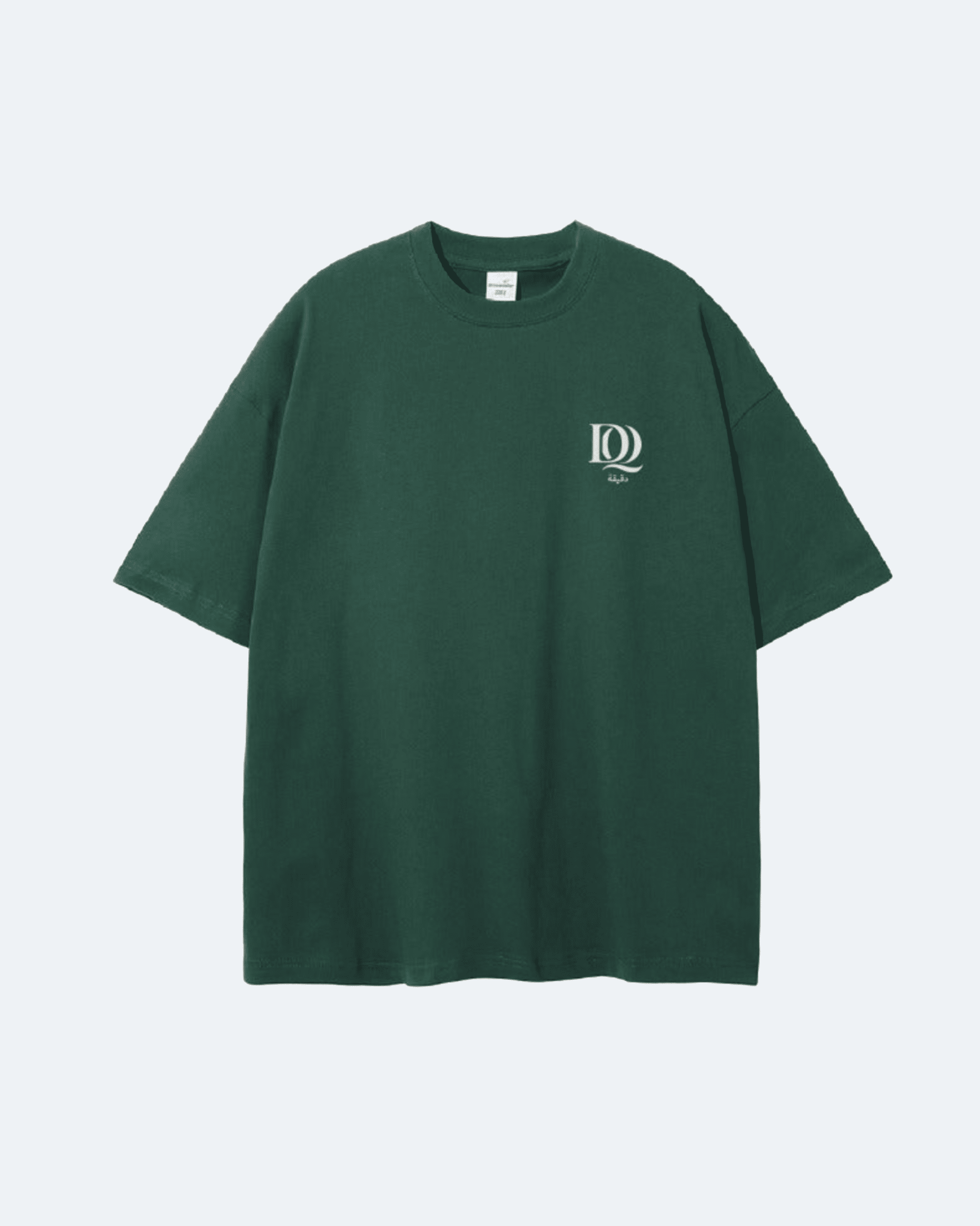 Green Royal Time T-Shirt with a logo on a light gray background